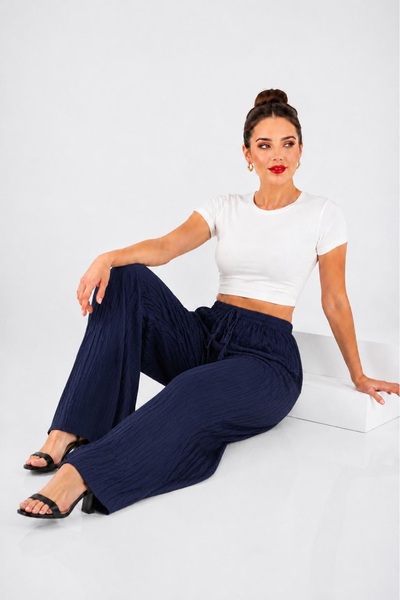 Bluewhs Pantaloni largi cu șnur pentru femei – Pantaloni largi, confortabili,...