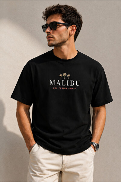 Moda Minimo Unisex Μαύρο Oversize T-shirt με κοντό μανίκι, καλοκαιρινό χτενισ...