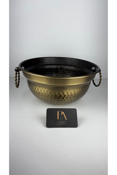 Palpe Bronz Metal Dekoratif Vazo Ayaklı Çiçeklik Salon Ofis Sehpa Konsol Masa...