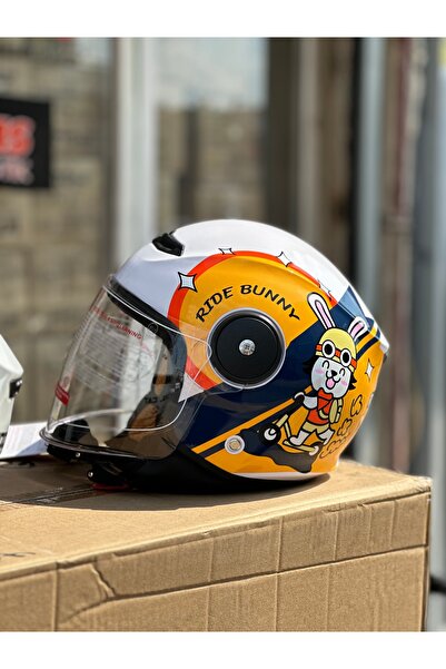 JK20 Çocuk Motosiklet Kaskı Ece 22-05 Sertifikalı Yarım Kask