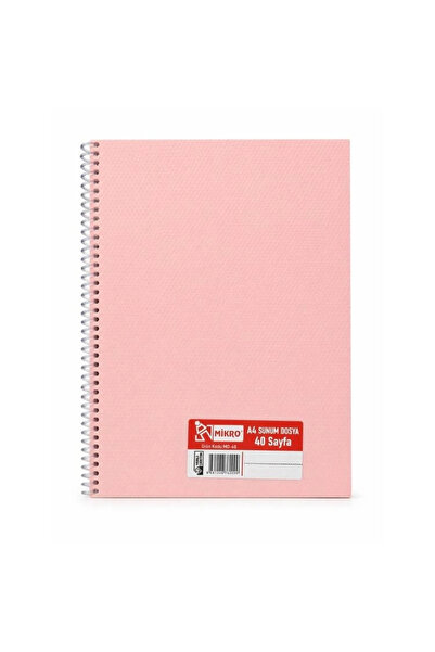 Mikro Md-40 A4 Spiral 40-Piece Presentation Folder