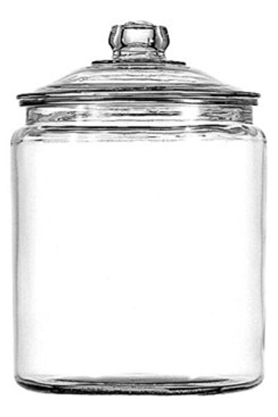 Yongsheng Glass Jar With Lid Clear 2000ml, Glass Cookie/Candy Jar