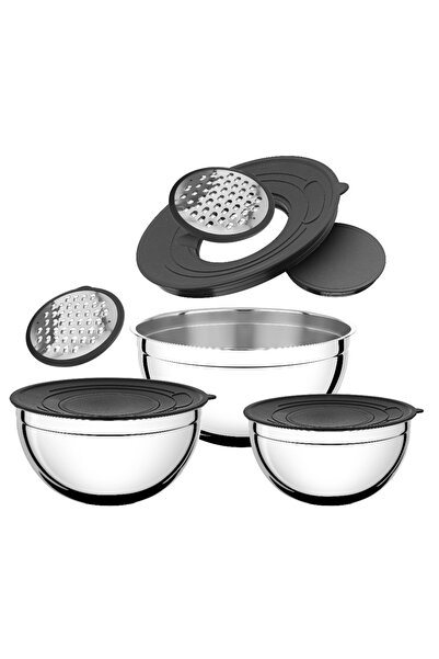 9 Parça Saklama ve Karıştırma Seti Rendeli (3'li Paket)