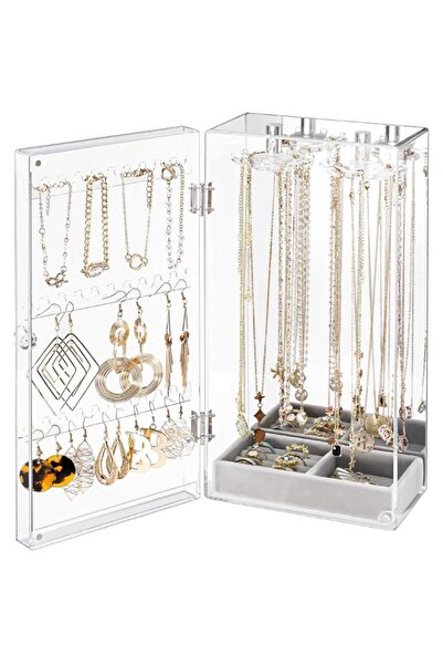 Generic Brand Lolalet Earring Holder Organizer, Acrylic Jewelry Organizer Rot...