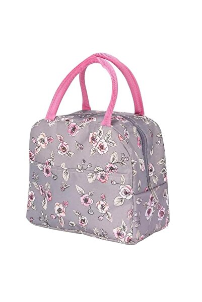 Generic Rose Flower Lunch Bag (Grey) – Reusable Insulated, Waterproof Bag for...