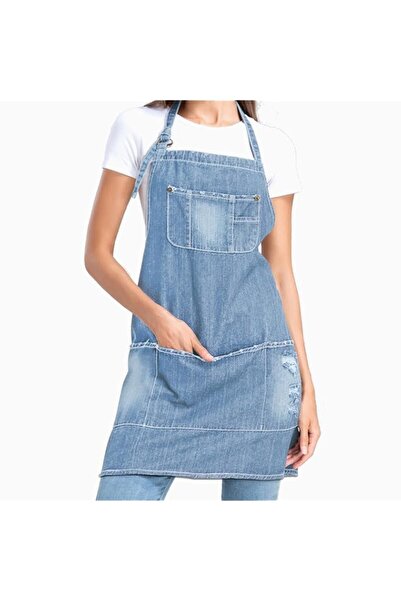 Generic Chef Apron with Pocket, Professional Bib Aprons for Cooking, Denim Ch...