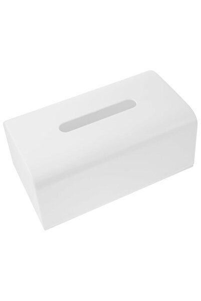 Generic Luxshiny Tissue Box Holder White - Plastic Napkin Storage Container R...