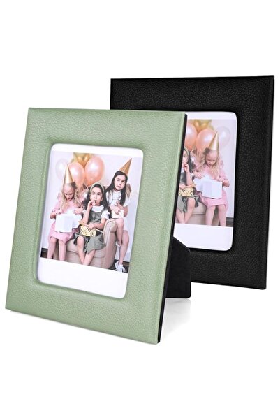 Generic Brand 2 Pack 5x6 Inch Leather Picture Frames, Compatible with Polaroi...