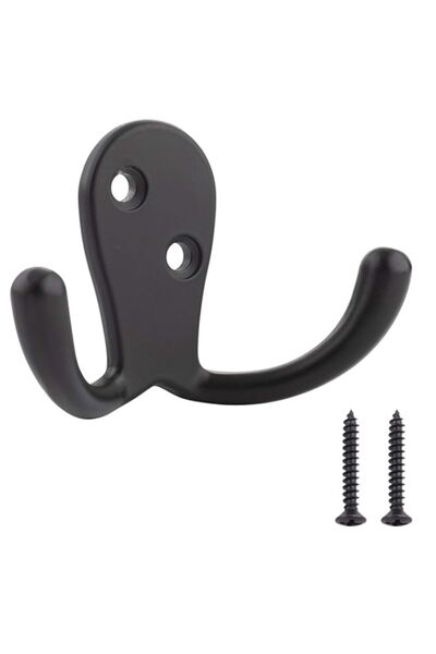 Generic Basics Robe Hook - Flat Black, 5-Pack