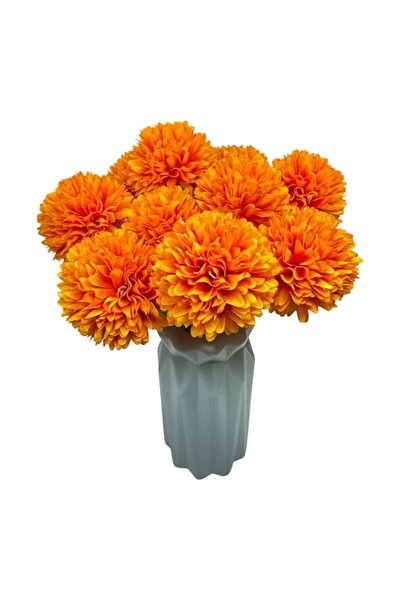 Generic Artificial Chrysanthemum Flowers, Silk Ball Mums Bouquet, 10 Stems (O...
