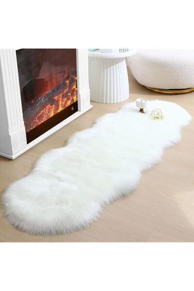 Generic Faux Sheepskin Rug, Shearling, Artificial Wool Mat, Washable, Fluffy,...