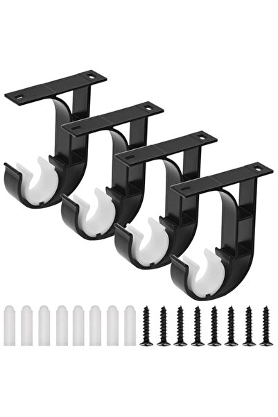 Generic YelaJoy Ceiling Curtain Rod Brackets, Heavy Duty Curtain Rod Holders ...