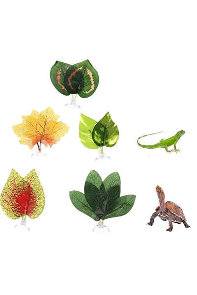 Generic Brand SYOSI Artificial Reptile Plants for Terrarium Decoration, 5 Pcs...