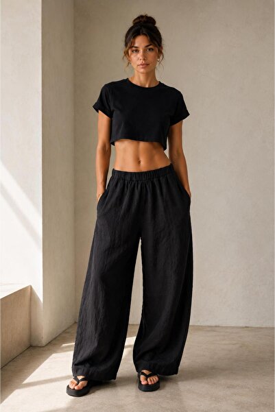 ALEXANDERGARDI Cotton Textured Barrel Fit Trousers