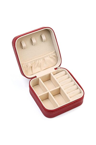 Generic Brand Mini Jewelry Travel Case, Small Travel Jewelry Organizer PU Lea...