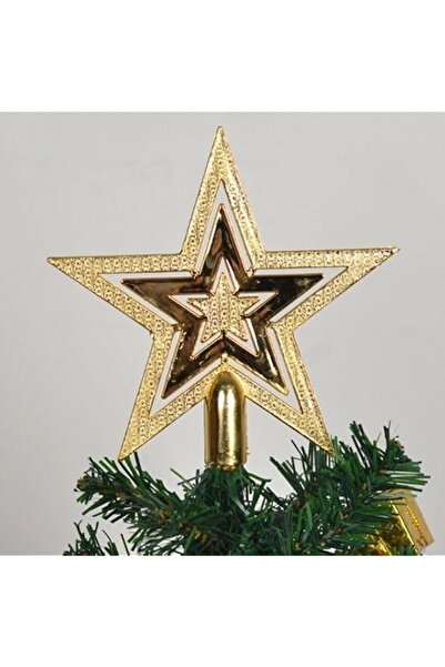 Generic Brand Christmas Tree Topper Star 1pcs 9. 5CM Golden Glitter Ornaments...