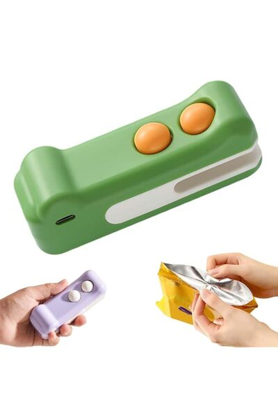 Generic Portable Mini Heat Sealer with Cutter and Magnetic Clip, Handheld Rec...