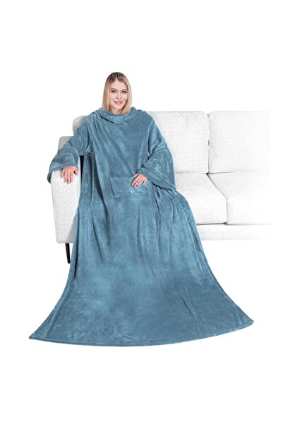 Generic PAVILIA Fleece Wearable Blanket with Sleeves for Adult Women Men, Sof...