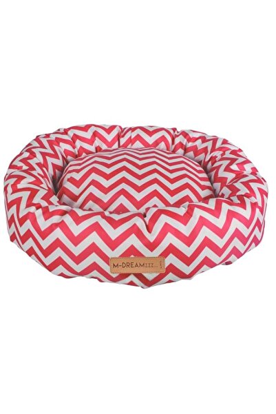 Generic Brand M-PETS Tasmania Round Cushion Red/White