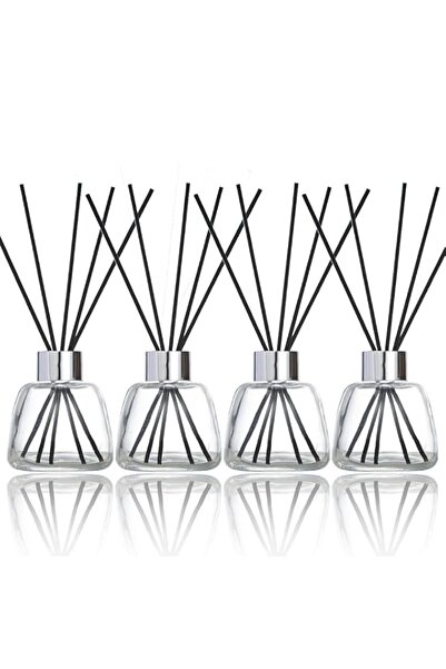 Generic Brand 4 Pack Reed Diffuser Bottles, 100ml Empty Glass Diffuser Jars w...
