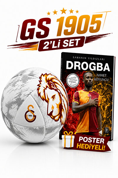 Galatasaray Velocity GS 1905 Futbol Topu No:5 Yeni Sezon + Futbolcu Kitabı Poster Hediyeli – Drogba