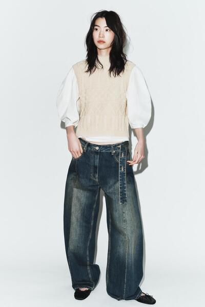Butic Allbucks Za - Ra Contrast Vest Sweater T-Shirt Top Abzra00073