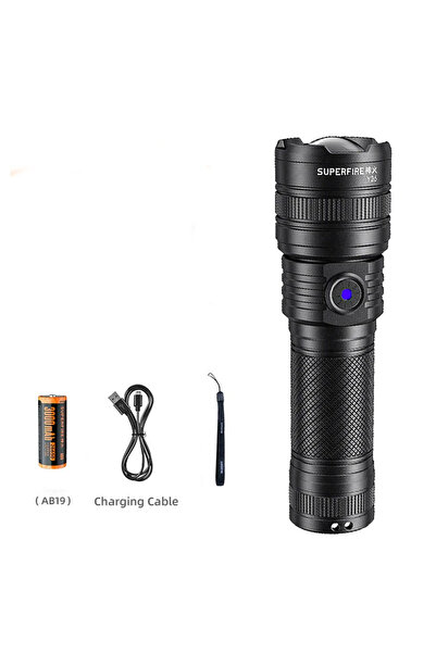Supfire Lanterna LED Superfire Y26, 1200lm, 800M, 3700mAh, încărcare USB-C, 15W