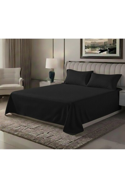 MAXQON ® Flat Bed Sheet Set – 1 Flat Sheet with 2 Pillow cases – (For All Mat...