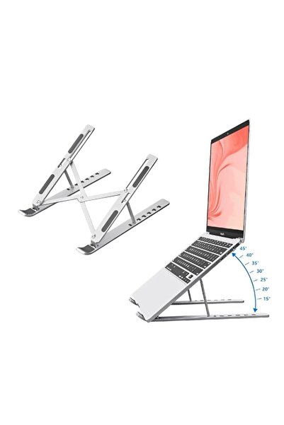 Generic Adjustable Foldable Aluminum Laptop Stand for Desk, Portable Ergonomi...