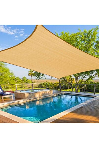 Generic Shade Sails Sand, Curved Outdoor Patio Shade Canopy 3X3M Breathable C...