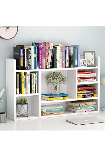 Generic Desktop Bookshelf, Adjustable Wood Desktop Display Shelf Rack, Counte...