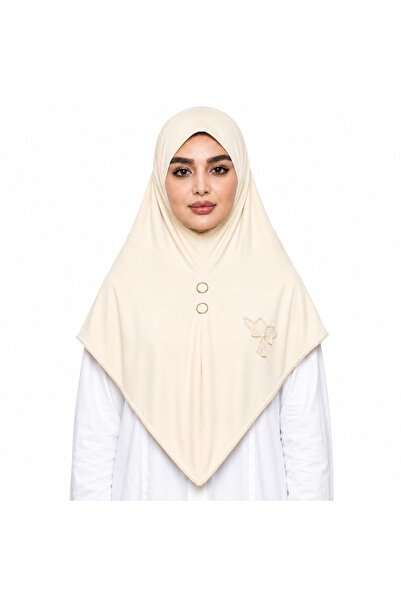 Linda Hijab Women Hijab with Front Button Detail, Elegant Draped Muslim Heads...