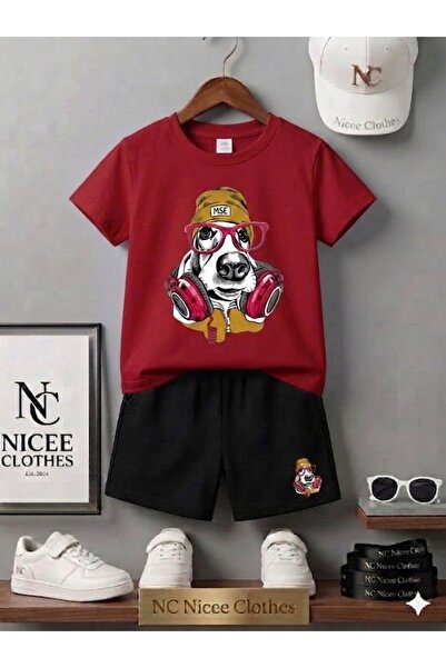 Leto Lykia Summer Children's T-Shirt Shorts Unisex (Printed with Dog Listenin...
