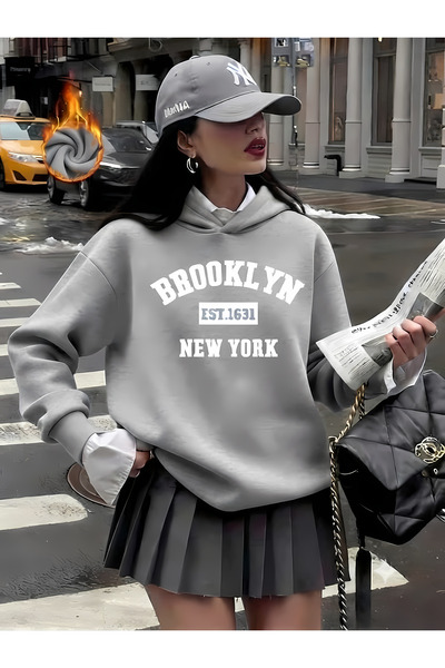 New Shine Brooklyn New York Printed Women's Sweatshirt