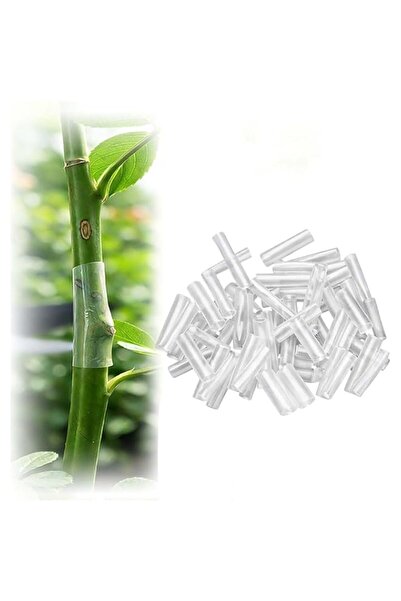 Generic 50-Pack Silicone Fruit Tree Grafting Sleeves – 3-7.5mm Flexible High-...