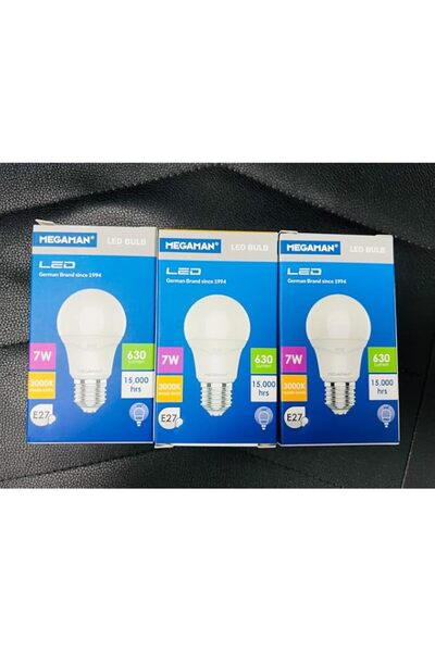 Generic Megaman Led CLA 7w 3000k Warmwhite E27 Pack of 3 pcs