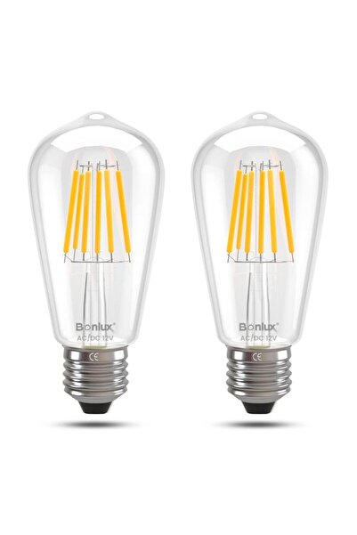 Generic Bonlux E27 LED Bulbs 6W, ST64 Light Bulb Dimmable, Warm White 2800K D...