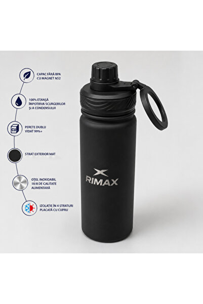 Rimax Sticlă de Apă Termos RIMAX, 500 ml, Suport Magnetic N52 pentru Telefon,...