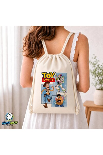 Ghostbastır Design Toy Story Drawstring Linen Bag C351