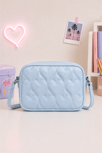 ICONE BAG Икона Детска капитонирана чанта за рамо със сърца и детайли