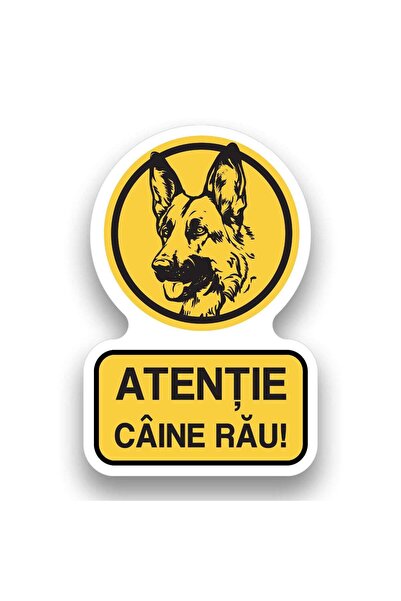 OEM Warning sign Bad dog - Wolf, aluminum composite panels, 30 x 20 cm