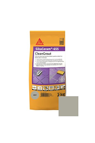 OEM Chit de rosturi gresie si faianta Sikaceram-655 Cleangrout, grey, interio...