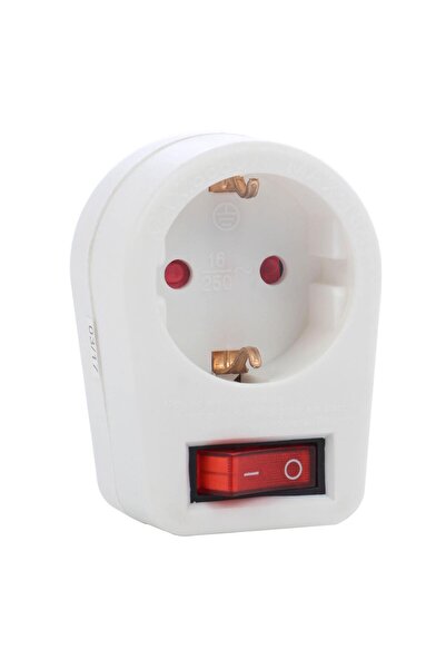 OEM Hoff Line адаптер за контакт, ключ, 16А, бял