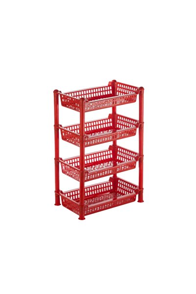 OEM Etajera dreptunghiulara Lux, plastic, 4 nivele, diverse culori, 44 x 27 x...