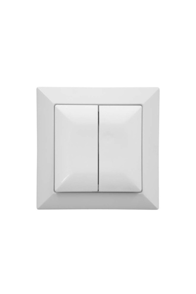 OEM Intrerupator dublu iluminat Abex Perla WP-2P/S, incastrat, alb