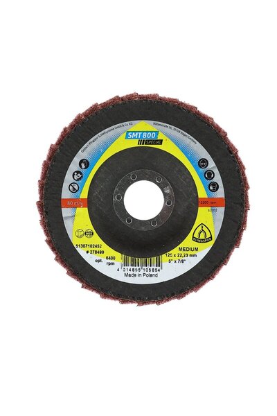 OEM Front lamellar disc, for stainless steel, Klingspor SMT 800, 125 x 22.23 mm