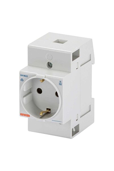 OEM Gewiss GW96522 DIN rail mounting socket, 2P+E, 16A