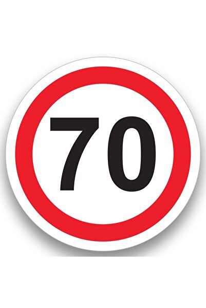OEM Скорост ​ ​ Ограничителен знак - 70, стикер, 12 см