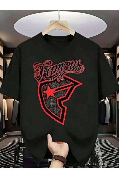 k222 Oversized Women's T-Shirt, Loose Fit, Flat Print Men' Famous-Shirt 180g ...