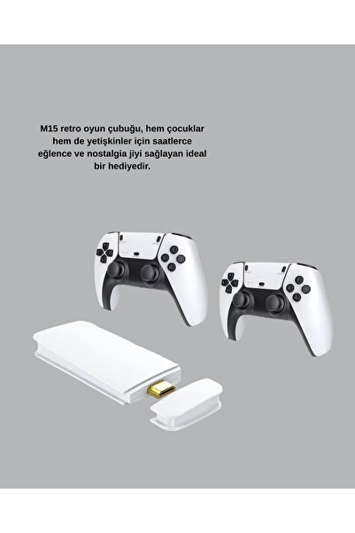 2 Kablosuz Kollu HDMI Uyumlu M15 Oyun Konsolu